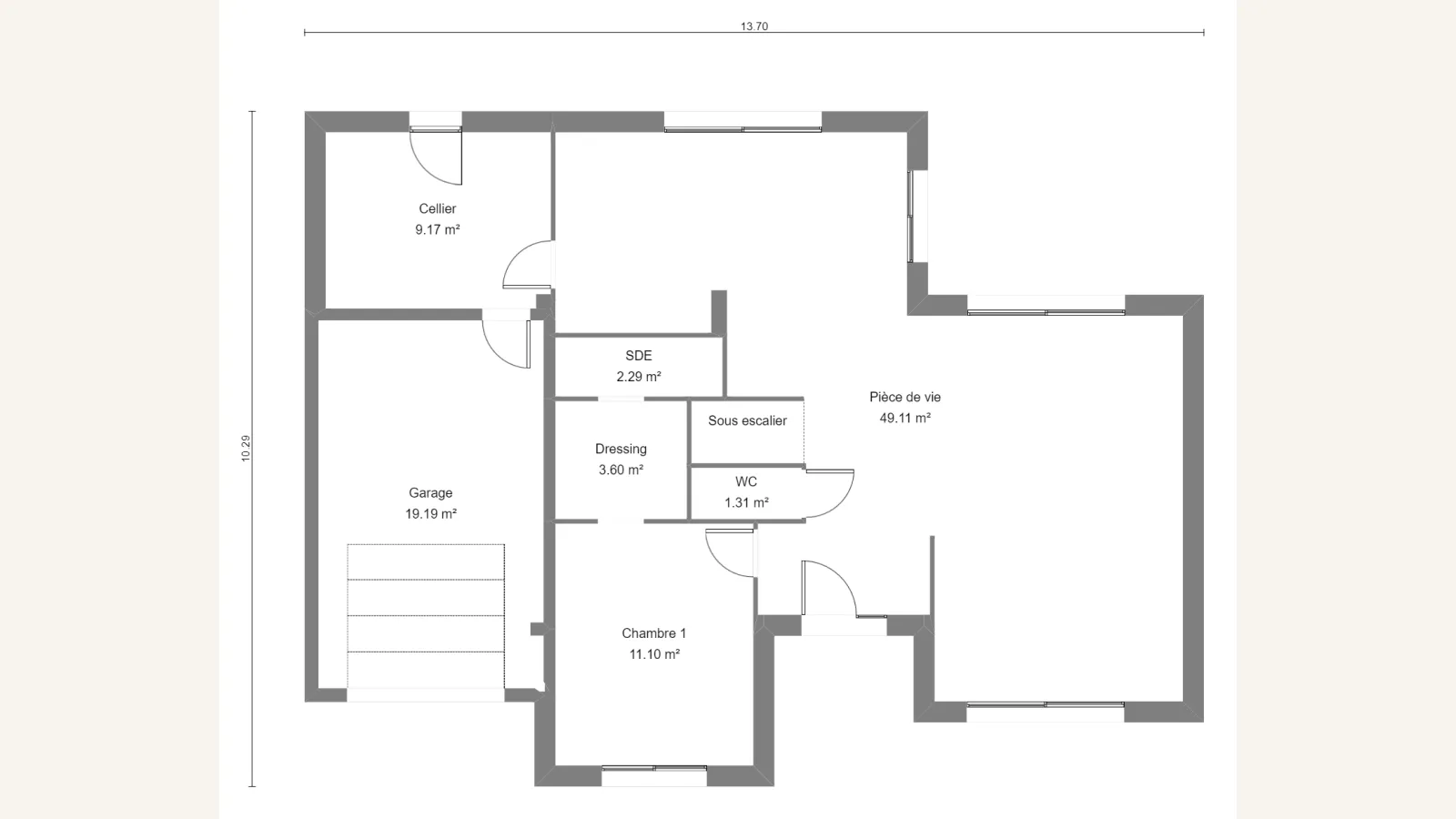 Plan rez-de-chaussée de la maison ADONIS