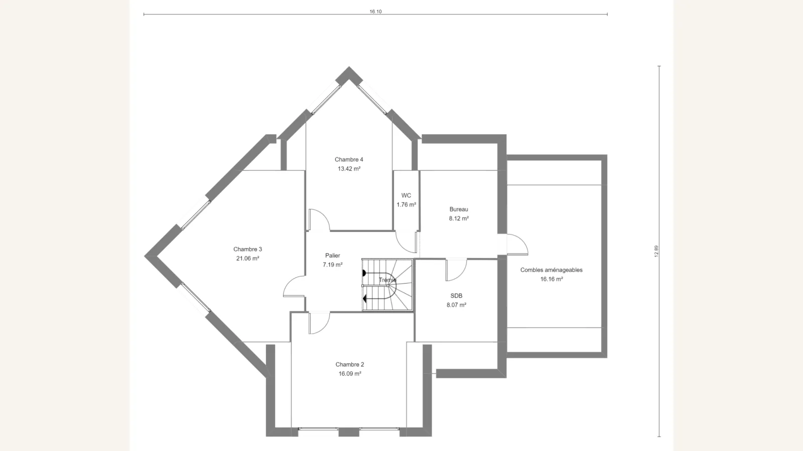 Plan étage de la maison ANGELONIA