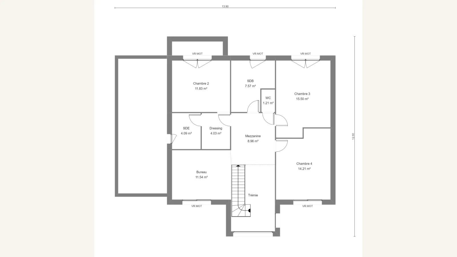 Plan étage de la maison ARONA
