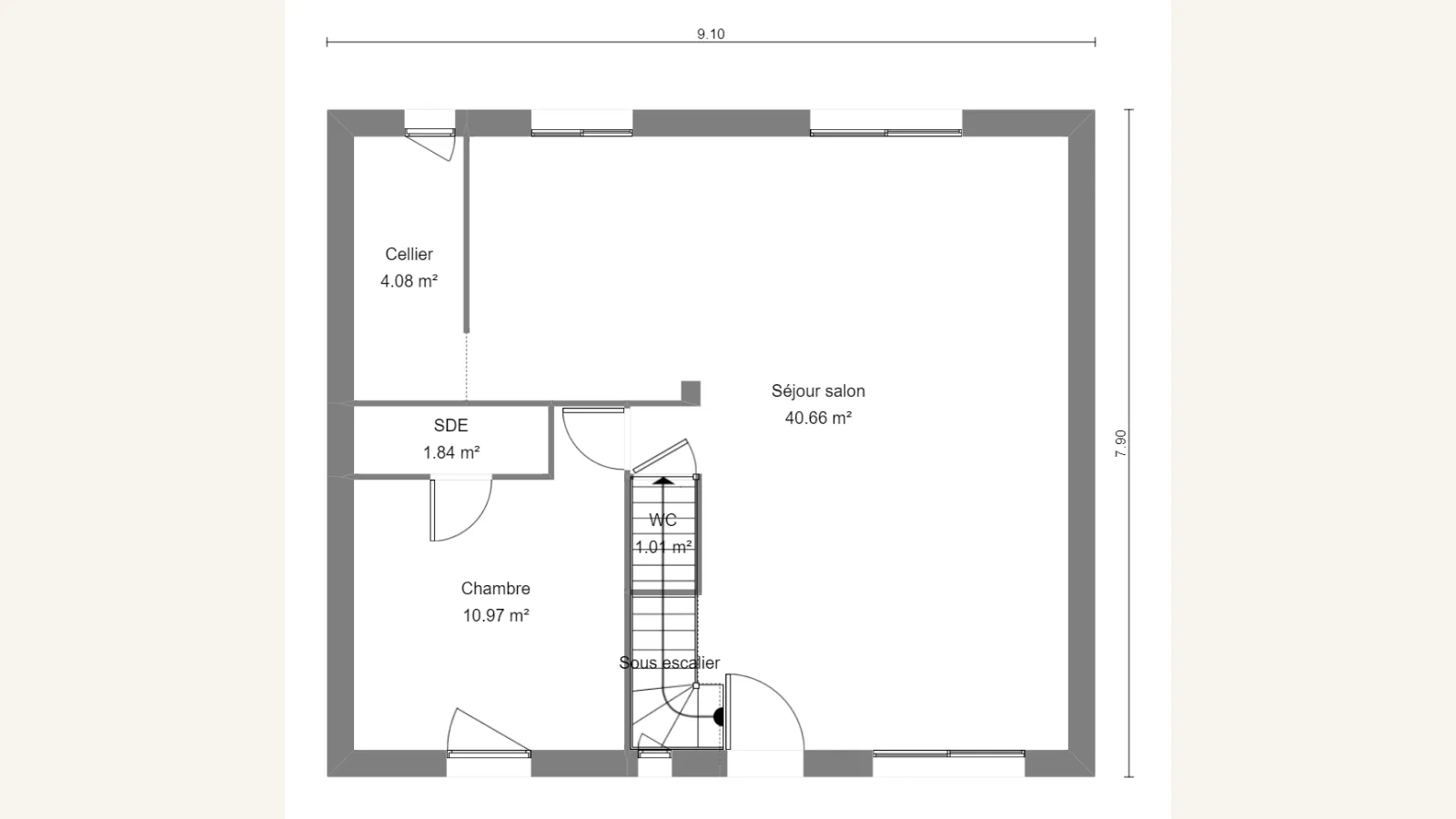 Plan rez-de-chaussée de la maison SCILLA
