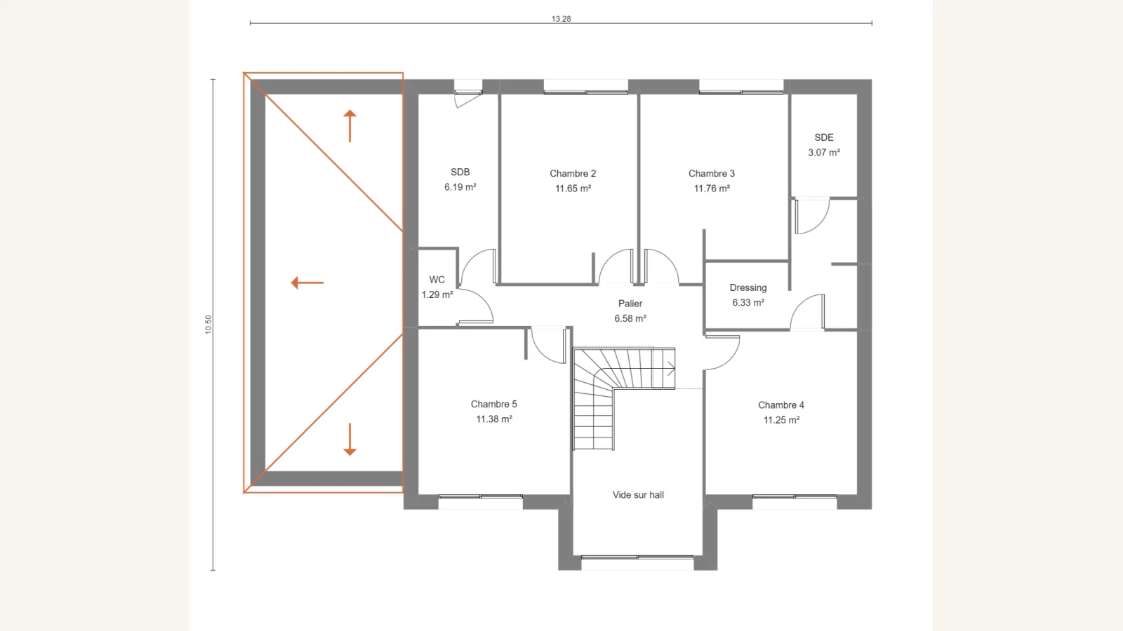 Plan étage de la maison DAHLIA