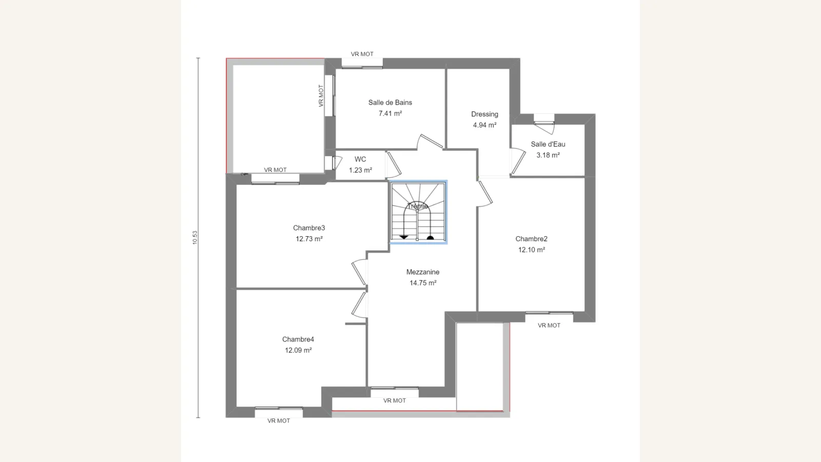 Plan étage de la maison SILENE