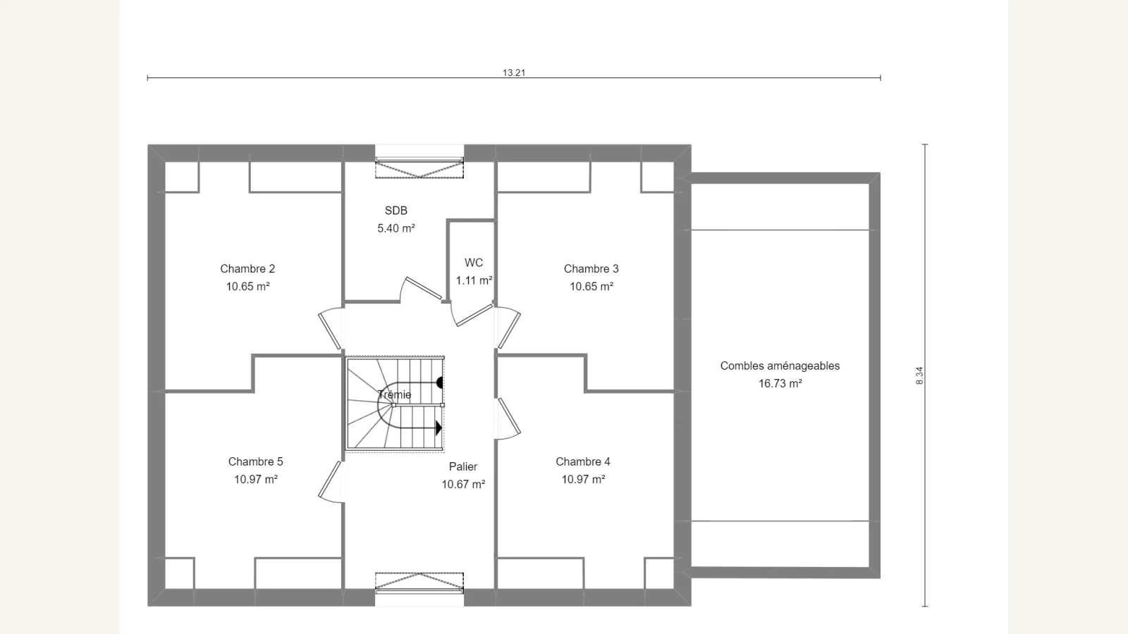 Plan étage de la maison CARLINA