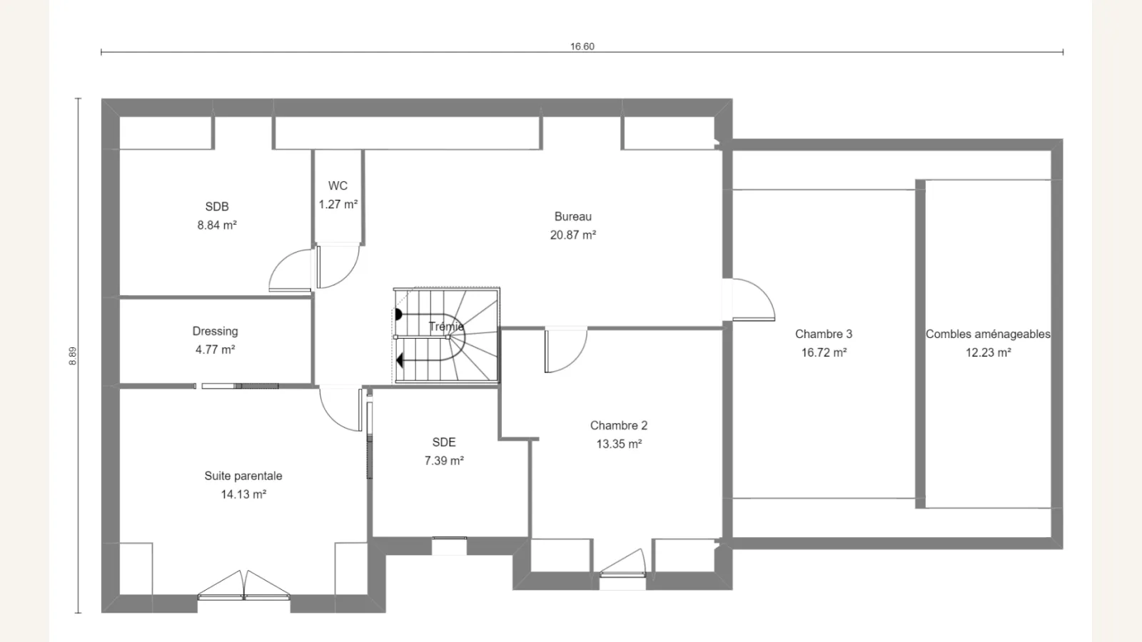Plan étage de la maison SALVIA