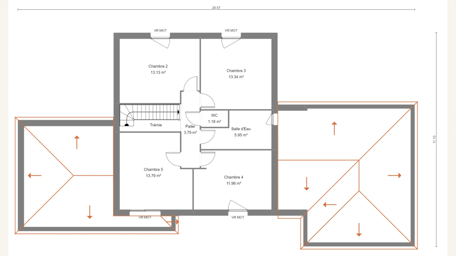 Plan étage de la maison ASARINA