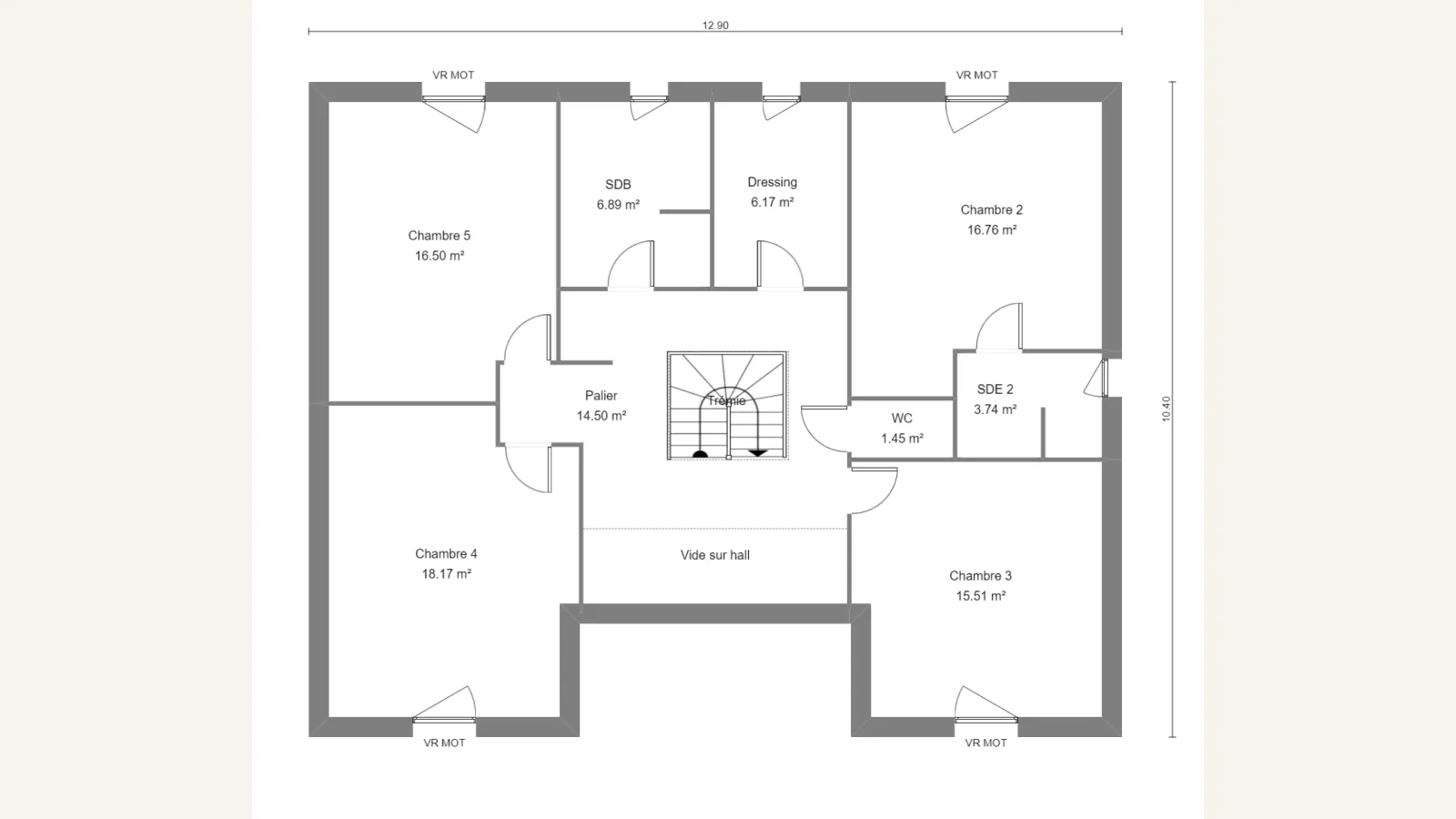 Plan étage de la maison HIBISCUS